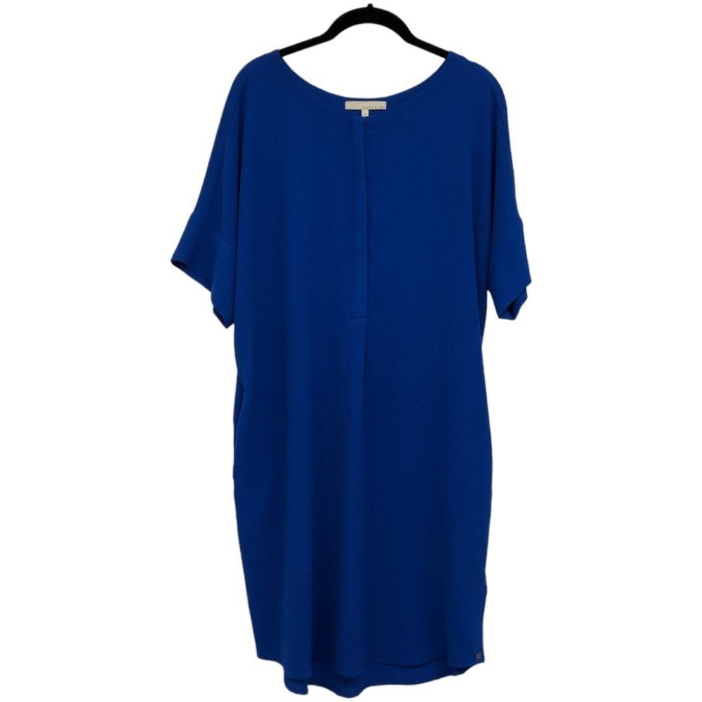 Monk & Lou Cobalt Blue Short Sleeve Shift Dress size L